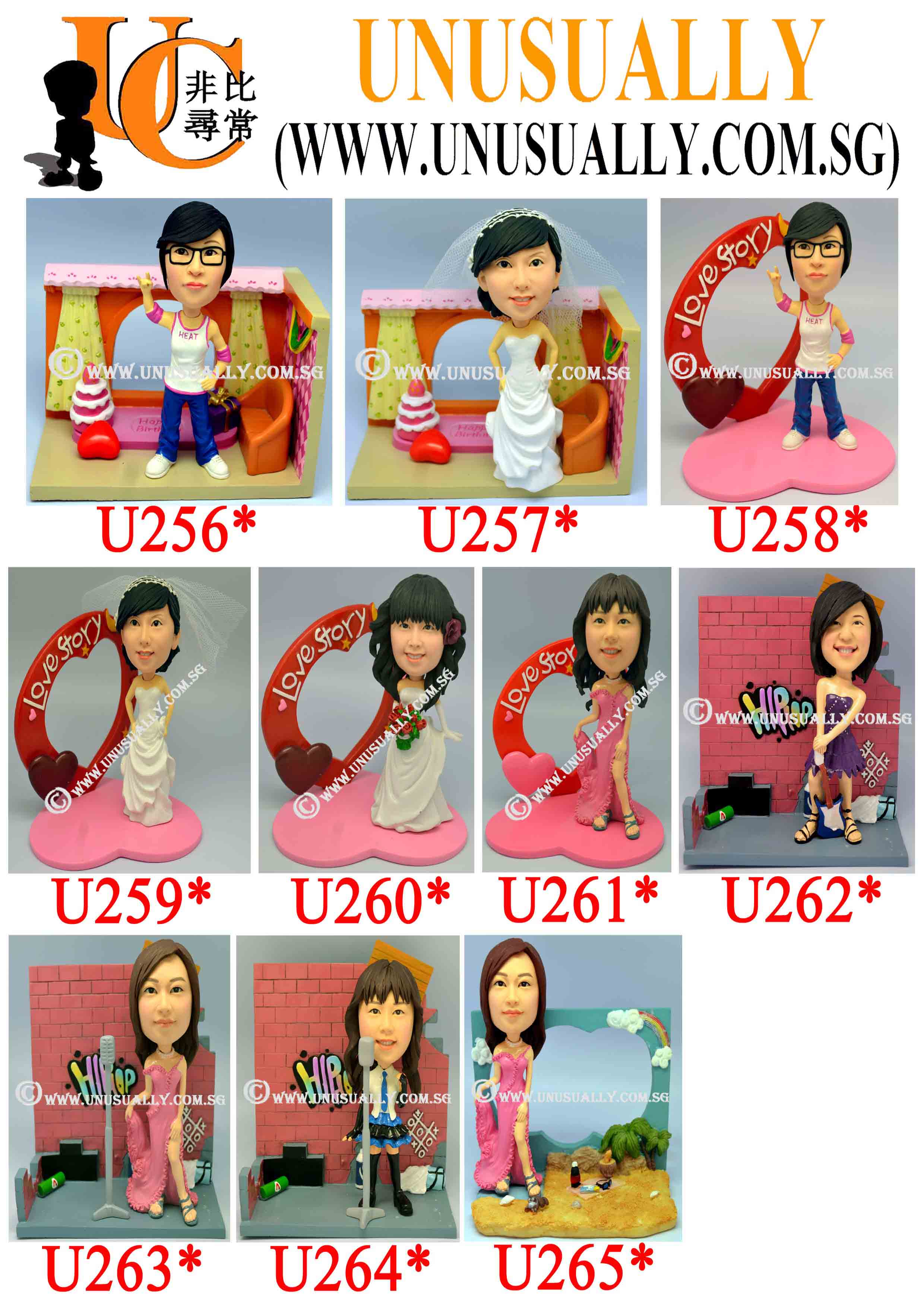 Custom 3D New Female Design USeries Figurines - U256-U265